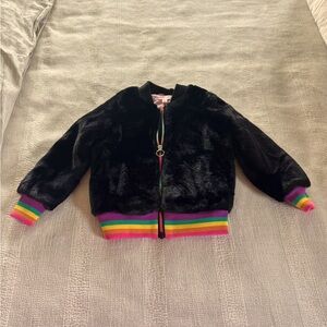 Design History Black faux fur Jacket. NWT